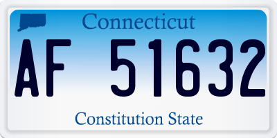 CT license plate AF51632