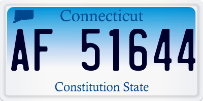 CT license plate AF51644