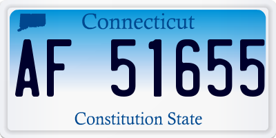 CT license plate AF51655