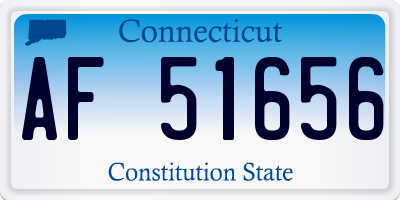 CT license plate AF51656