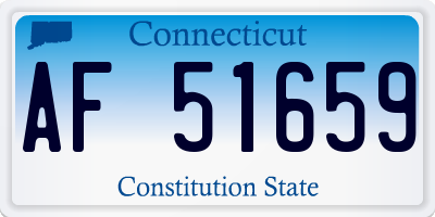 CT license plate AF51659
