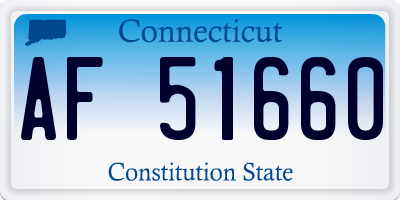 CT license plate AF51660