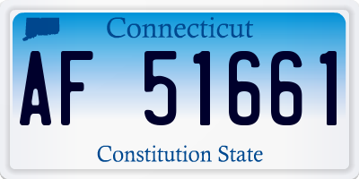 CT license plate AF51661