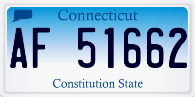 CT license plate AF51662
