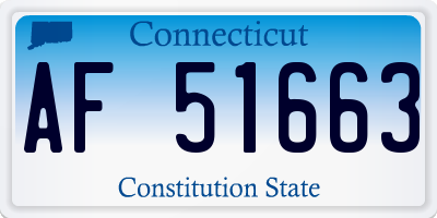 CT license plate AF51663