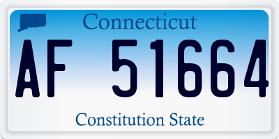 CT license plate AF51664