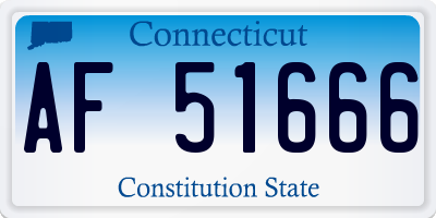 CT license plate AF51666