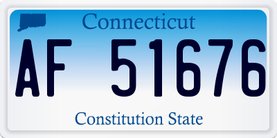 CT license plate AF51676