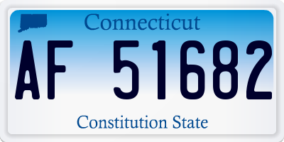 CT license plate AF51682