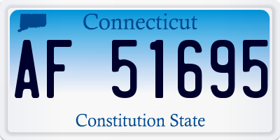 CT license plate AF51695