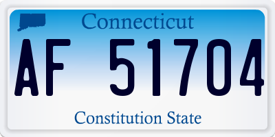 CT license plate AF51704