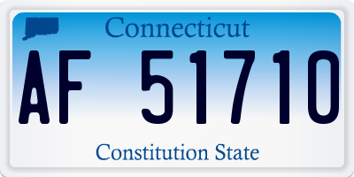 CT license plate AF51710