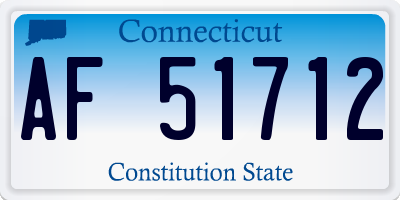 CT license plate AF51712
