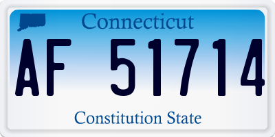 CT license plate AF51714
