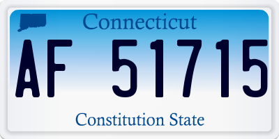 CT license plate AF51715
