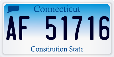CT license plate AF51716