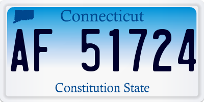 CT license plate AF51724