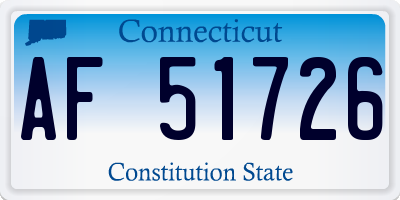 CT license plate AF51726