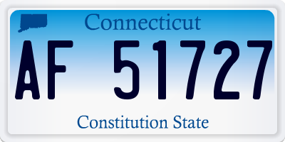 CT license plate AF51727