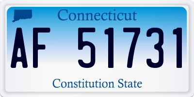 CT license plate AF51731