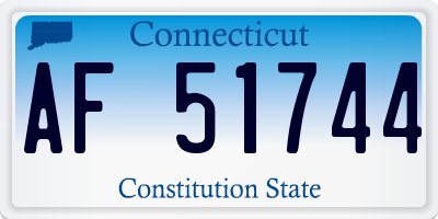 CT license plate AF51744