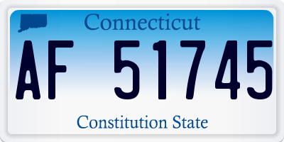 CT license plate AF51745