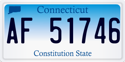 CT license plate AF51746