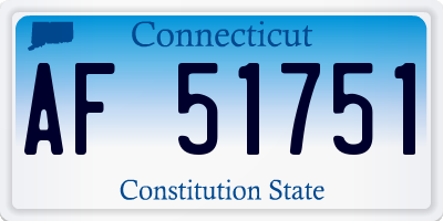 CT license plate AF51751