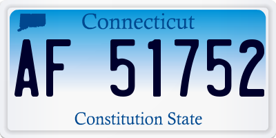 CT license plate AF51752
