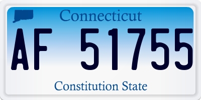 CT license plate AF51755