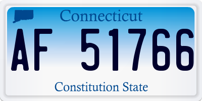 CT license plate AF51766