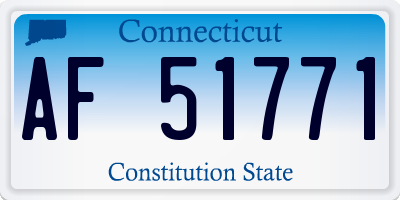 CT license plate AF51771