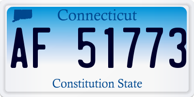 CT license plate AF51773