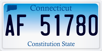 CT license plate AF51780