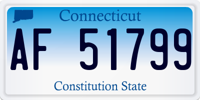 CT license plate AF51799