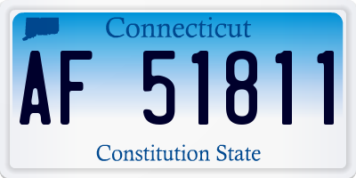 CT license plate AF51811
