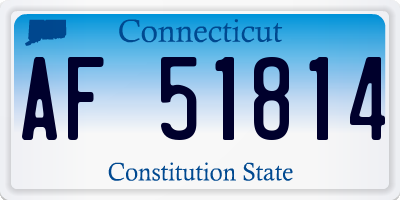 CT license plate AF51814