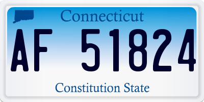 CT license plate AF51824
