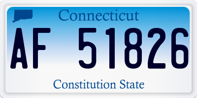 CT license plate AF51826