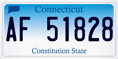 CT license plate AF51828