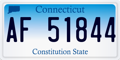 CT license plate AF51844