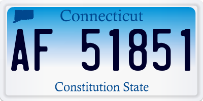 CT license plate AF51851