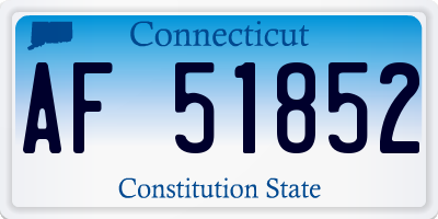 CT license plate AF51852