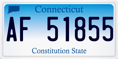 CT license plate AF51855