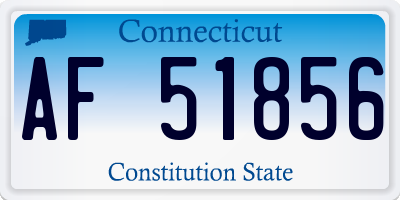 CT license plate AF51856