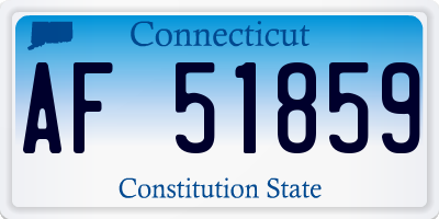 CT license plate AF51859
