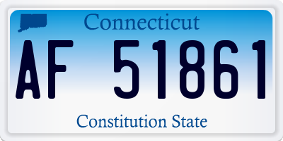CT license plate AF51861