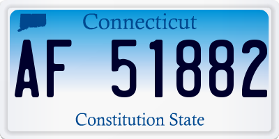 CT license plate AF51882