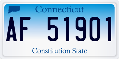 CT license plate AF51901