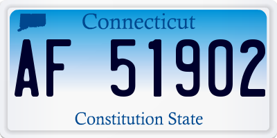 CT license plate AF51902